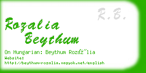 rozalia beythum business card